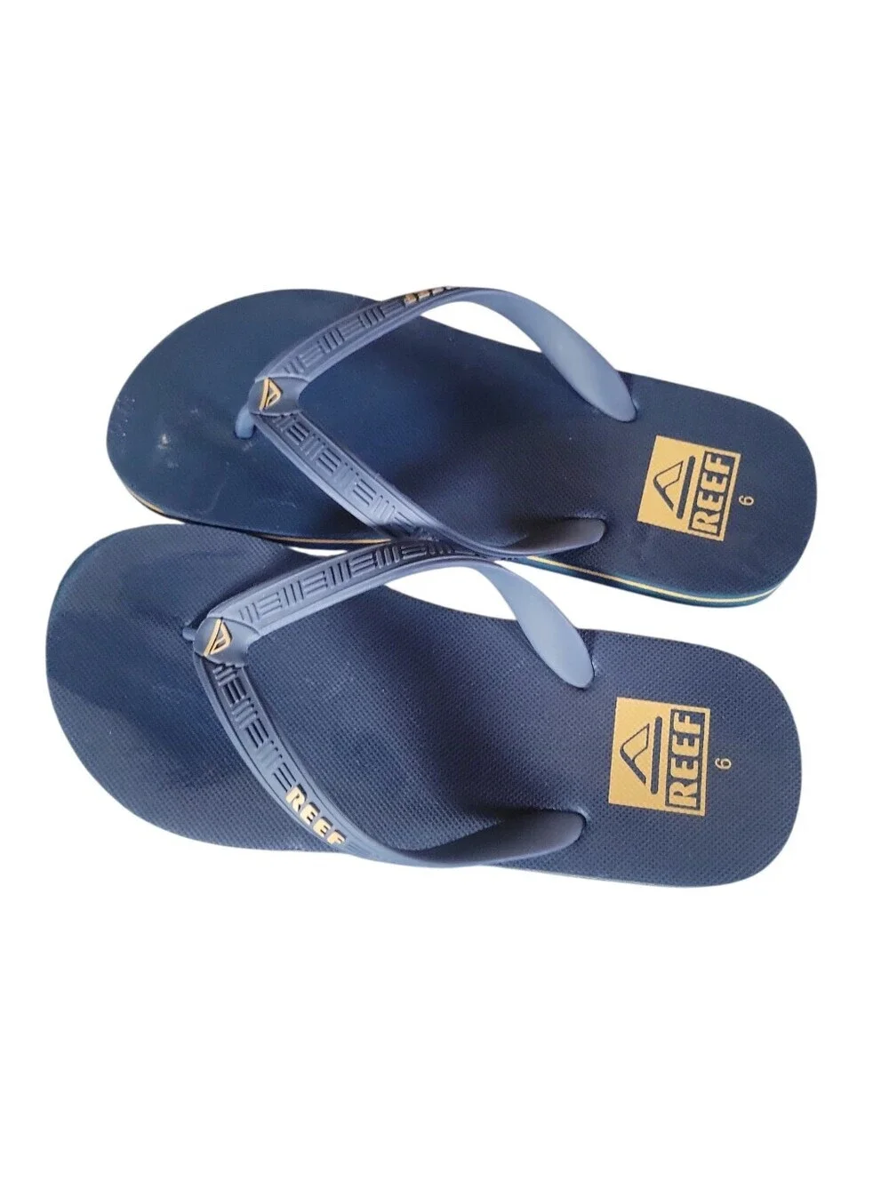 Reef Men's Water Friendly Classic Toe Strap Navy Blue Flip Flop Sz 6